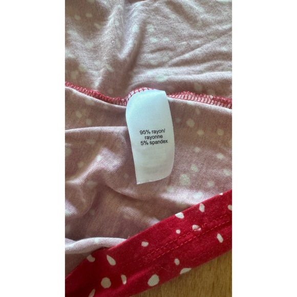 Maurices 24/7 Red Polka Dot Flutter Sleeve T-Shirt Dress with Pockets Large - Picture 3 of 5